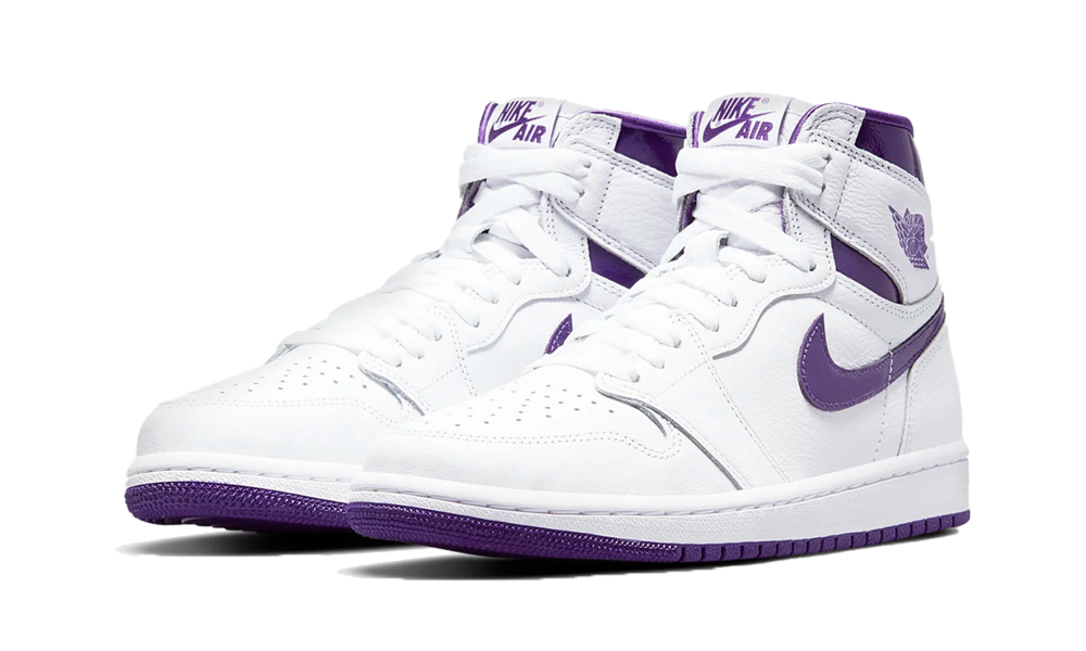 air jordan 1 white and purple