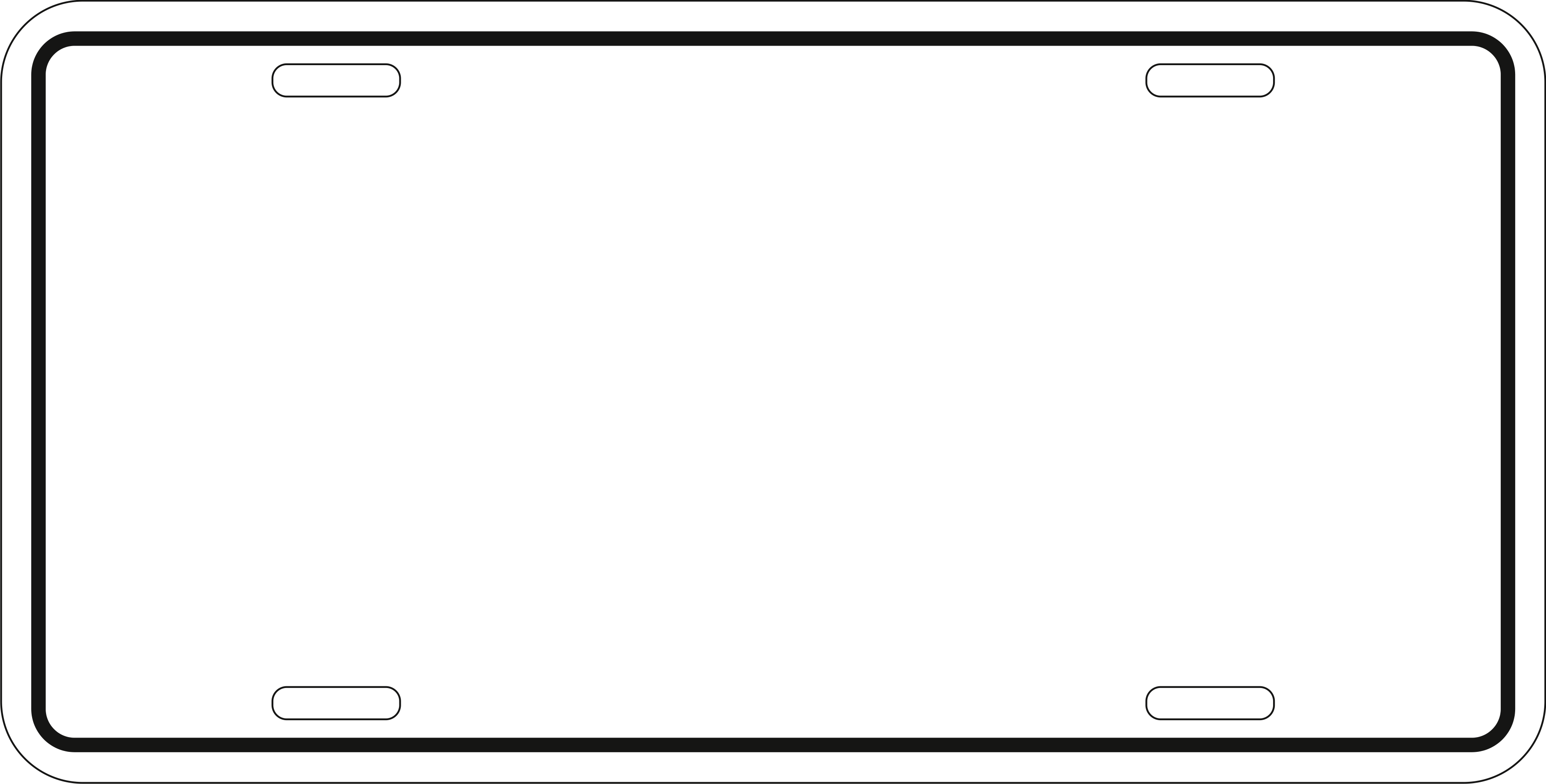 Blank License Plate Template