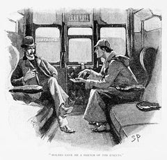 Sherlock Holmes and Dr. Watson on the train