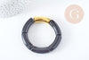 Bracelet jonc élastiqué résine ambre, noir et or imitation pierre 50mm,idée cadeau anniversaire, l'unité G8831