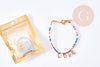 Kit bracelet Vecchio multicolore personnalisé lettres zircon, Coffrets et kits pour la création de bijoux fantaisie DIY, la pochette G8747