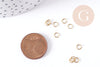 anneaux de jonction ronds ouverts laiton brut 3x0.5mm, création bijoux sans nickel, x1gramme, G8345