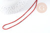 Perles heishi howlite naturelle rouge 2mm, fil de 30cm, X1 G7266