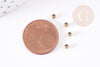 Perles à écraser acier 304 inoxydable Doré3x2mm,fourniture acier inoxydable, X50 G1178