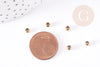 Perles à écraser acier inoxydable 304 Doré 4mm,perles dorées en acier ,acier doré, X100 (13.5G) G1177