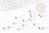 Perles intercalaires acier Doré, fournitures créatives, perles dorées, acier inoxydable, 4x3.5mm, X100 (9gr)G4471