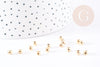 Perles intercalaires acier Doré, fournitures créatives, perles dorées, acier inoxydable, 4x3.5mm, X100 (9gr)G4471