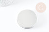 Boite rangement perles métal aluminium ronde,rangement bijoux, boite perles cosmétique bougie,7.15cm, X1 G2345