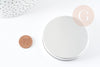 Boite rangement perles métal aluminium ronde,rangement bijoux, boite perles cosmétique bougie,7.15cm, X1 G2345
