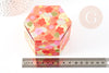Boite haxgonale cadeau motif japonisant carton, une boite pour offrir vos bijoux ou cadeaux d'invité, 7.65x8.8cm, X1G6288