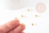 Perles intercalaires laiton doré 18k 6mm, perles dorées,perle laiton doré,perle intercalaire, X10 G1199