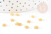 rondelles fleurs laiton doré, perles dorées, création bijoux, perles intercallaires, Perle fleur,lot de 50-100, 5mm, G0960