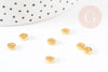 Perles rondelles en zamac doré 6mm intercallaires sans nickel, X50 G1343