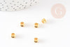 perle intercalaire tube laiton doré,perles dorées, pour création bijoux,lot de 10 20 50 100, 5x4mm,G6610