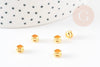 perle intercalaire tube laiton doré,perles dorées, pour création bijoux,lot de 10 20 50 100, 5x4mm,G6610