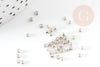 Petite perles rocaille argent brillant , fournitures bijoux, perle métallisée, diamètre 2mm, X 10gr G2401