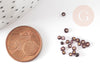petite perle rocaille argent violet, perles rocaille, perlage,perles verre, feuille argent, 2.5mm, X 5gr G2203