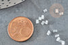 Perles rocaille tube hexagone transparentes,fournitures pour bijoux, perles rocaille, diamètre 2.2mm, X 10grG5386