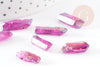 Perles cristal de roche violet irisé 20-50mm,perle pierre brute et naturelle pour création de bijoux,X10G5210