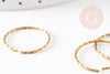 Anneau torsadé ouvert laiton brut 19mm, connecteurs géométrique,anneaux laiton pour création bijoux, X20G2207