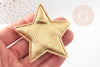 Ecussonà coudre étoile dorée customisation vêtement, écusson thermocollant,patch écusson ,67x71mm, X2 G4828