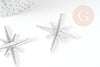 Ecusson brodé à repasser étoile des neiges customisation vêtement, écusson thermocollant,patch écusson brodé,50mm, X2 G2849