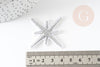 Ecusson brodé à repasser étoile des neiges customisation vêtement, écusson thermocollant,patch écusson brodé,50mm, X2 G2849