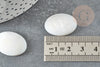 Cabochon ovale nacre blanche, chance, cabochon nacre,cabochon coquillage, nacre naturelle,25mm, X1G5052