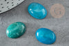 Cabochon jade turquoise foncé, cabochon ovale, jade naturel,18 x13mm,cabochon pierre, pierre naturelle, X1 G2025