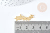 Pendentif connecteur étoiles acier 304 doré inoxydable 30mm,pendentif sans nickel pour création bijoux, X1 G8837