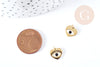 Pendentif coeur oeil acier doré 316 inoxydable émaillé 10mm, un joli pendentif pour la création de bijoux DIY, l'unité G8816
