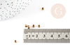 Perles intercallaires laiton brut, fournitures créatives, perles dorées,lot de 100 (8GR) , 4mm, X1 G8752