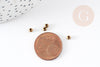 Perles intercallaires laiton brut, perles dorées,perle ronde laiton, laiton brut, 3mm, X100 (7.6gr)G1685