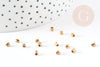 Perles intercalaires facettées, fourniture créative, perle laiton brut, perles dorées, 2.5mm, X100G0032