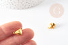 fermoir coeur aimanté zamac doré 15mm,petit fermoir qualité,fermoir magnétique doré pour fabrication bijoux, X1G5872