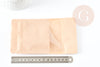 Pochette zippée en papier Kraft avec fenêtre110x185mm,un emballage refermable compatible alimentaire, 10/20 pièces G9109