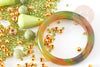 Kit mix de perles vert Oliveira, Coffrets et kits pour la création de bijoux fantaisie DIY, le kit, G9135