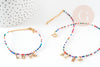 Kit bracelet Vecchio multicolore personnalisé lettres zircon, Coffrets et kits pour la création de bijoux fantaisie DIY, la pochette G8747