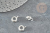 Attache pour pendentif zamac argent 12mm, bélière pour création pendentif personnalisé X10 G9360