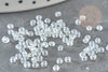 Petite Perle rocaille transparente irisée 2mm, fournitures pour bijoux, perles rocaille arc-en-ciel,diamètre 2mm, X 20gr G2928
