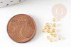 Petite perles de rocaille dorée,perles rocaille,perle verre, rocaille dorée,perlage, doré transparent, perlage,2.5mm, X 10gr G1022