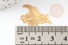 Pendentif estampe filigrane poisson acier 201 inoxydable doré18K27mm, acier, X2 G8793