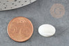 Cabochon ovale nacre blanche naturelle, cabochon coquillage, nacre naturelle,14x10mm, X1 G0589