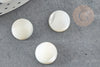 Cabochon rond nacre blanche, cabochon coquillage nacre naturelle,12mm, X1 G1739