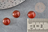 Cabochon rond cornaline orange 10mm, cabochon pour création de bijoux en pierre, X1G2436
