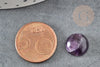 Cabochon rond amethyste, cabochon pierre, cabochon violet, amethyste naturelle,12mm, X1 G1778