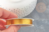 Fil de cuivre doré 0.5mm,fil métal création bijoux, fil métallique pour création bijoux, X1 bobine de 8mètres G9385