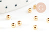 Perles intercalaires acier Doré, acier chirurgical,création bijoux, acier doré, 3mm, X10 / X100 G2306