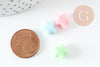Perle étoile plastique multicolore plastel,pendentif acrylique,perle,création bijoux plastique coloré, 11.5mm, X20 G3374