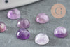 Cabochon rond amethyste, fournitures créatives, cabochon rond, amethyste naturelle,pierre naturelle,6mm, X1 G0177